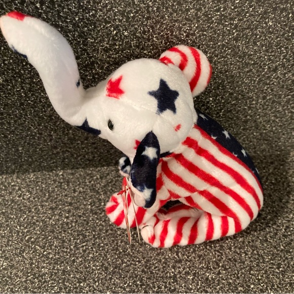 NWT Vintage "Righty 2000" Beanie Baby. Date of birth 7/4/2000. - Picture 7 of 15